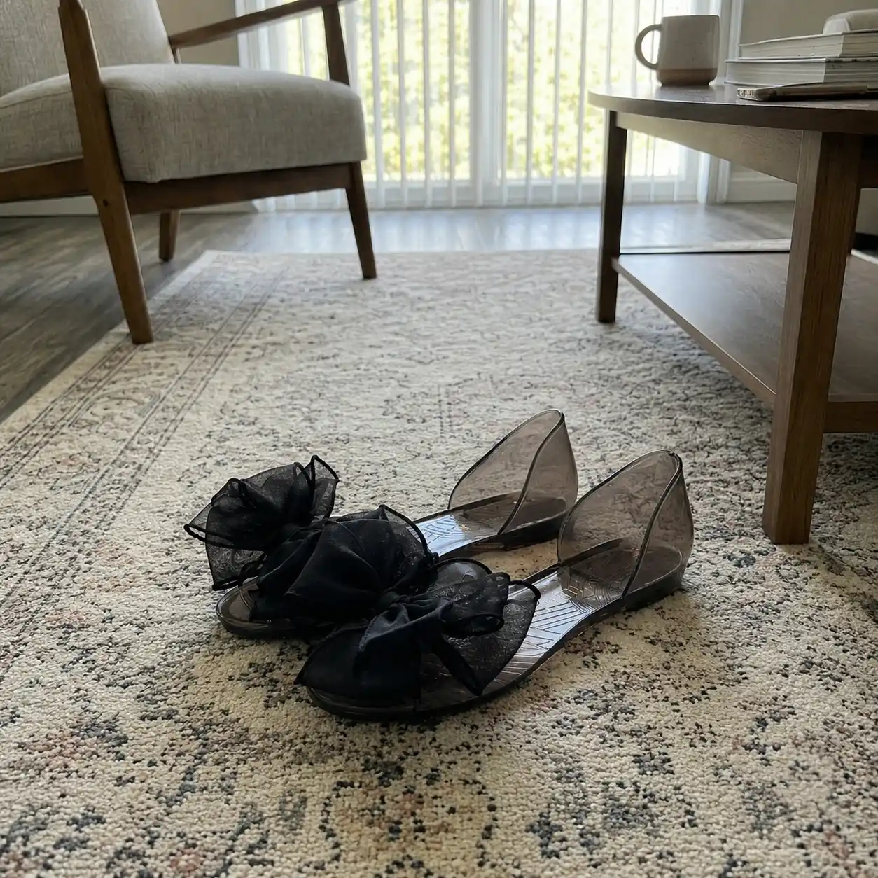 Женские прозрачные балетки с бантом летние силиконовые сандалии, jelly shoes пляжная обувь