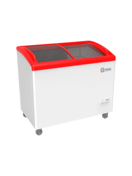 SHIVAKI SFA148 Frigo Cool Qizil Oynakli Muzlatgich 420L A+ Energiya Tejamkor - 