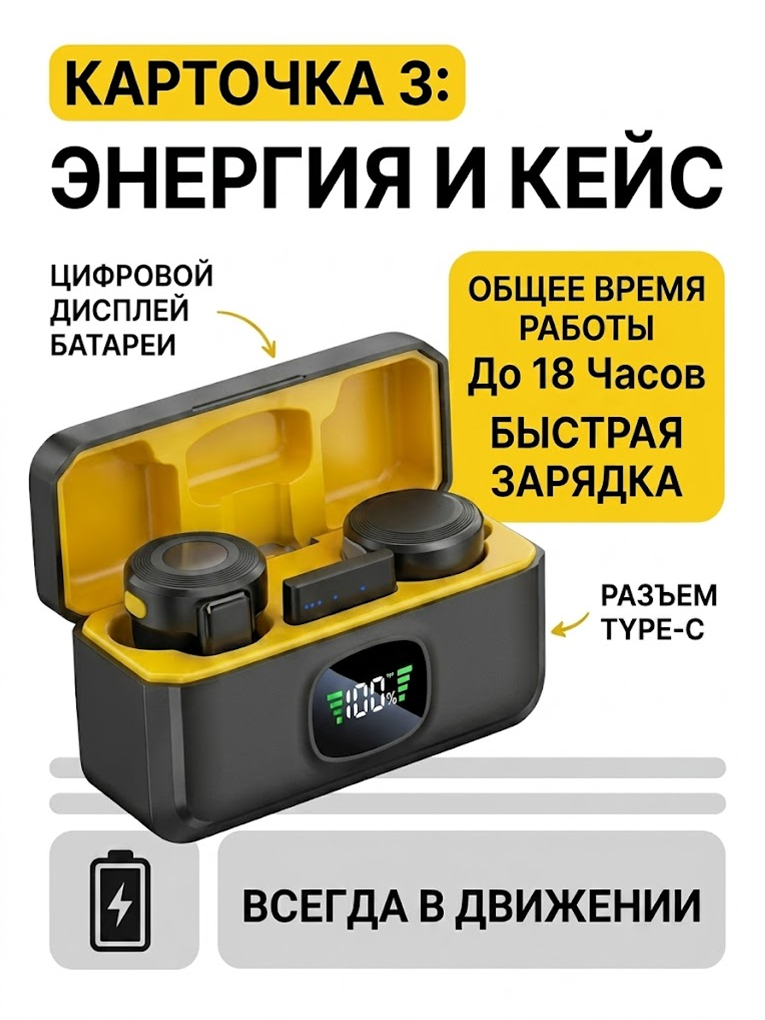 Микрофон петличный 2 шт — беспроводной для iPhone и Android, видео, интервью