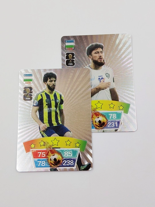 Futbol kartalari to‘plami, 55 dona, O‘zbekiston futbol yulduzlari, kolleksion kartalar