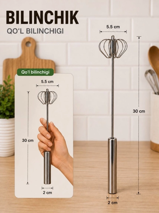 BILINCHIK ,QO'L MIKSERI,KO'PTIRISH UCHUN VENCHIK - 