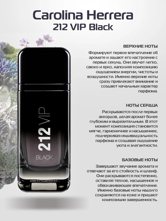Духи для мужчин Carolina Herrera 212 VIP Black, 100мл