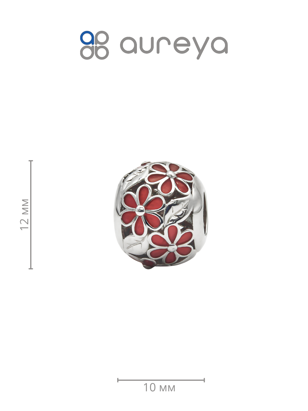 Шарм из серебра 925 пробы с родием, вставки Эмаль (PB9914)