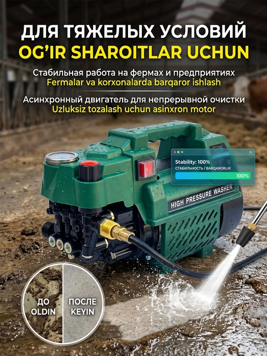 Автомобильная высокого давления мойка 2200W