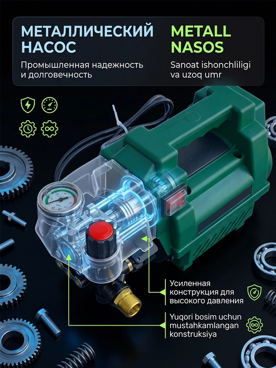 Автомобильная высокого давления мойка 2200W