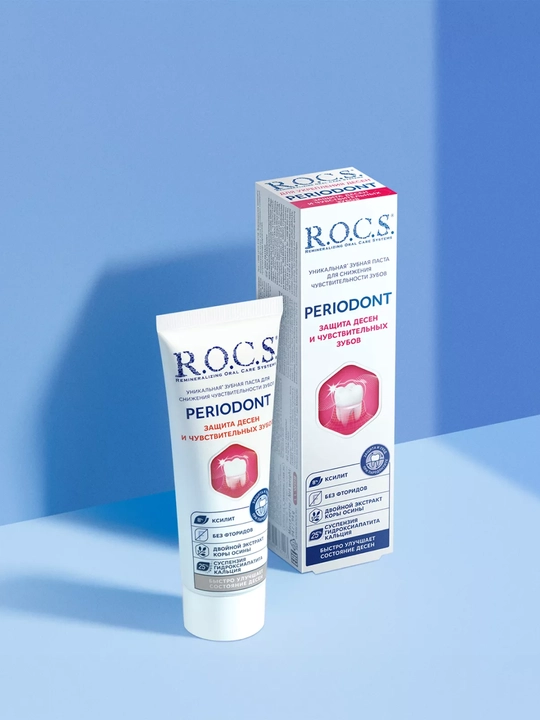 R.O.C.S. PERIODONT Tish pastasi, tish va og‘iz shilliq himoyasi, 94 g