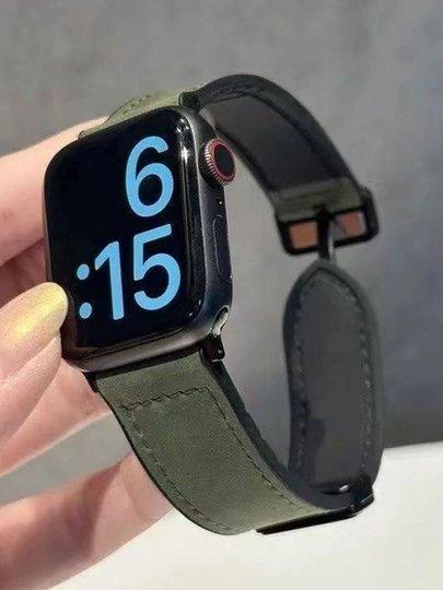Ремешок для Apple Watch из эко-кожи с магнитной застежкой 42–49 мм S10 S11 Ultra