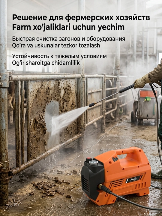 MOON yuqori bosimli avtoyuvish mashinasi, 2200 Vt, karcher, avtoyuvish