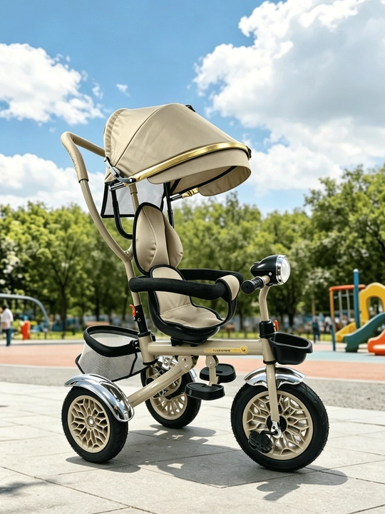 Детский велосипед-коляска 360°, 1–6 лет, музыка и свет, до 50 кг