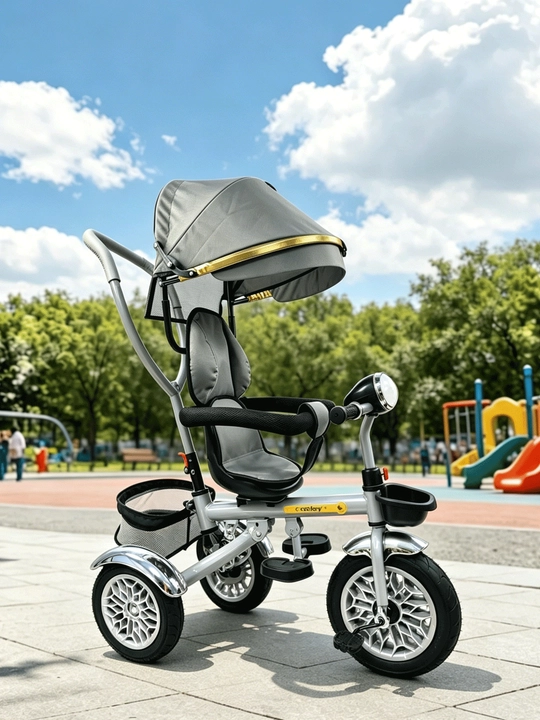 Детский велосипед-коляска 360°, 1–6 лет, музыка и свет, до 50 кг