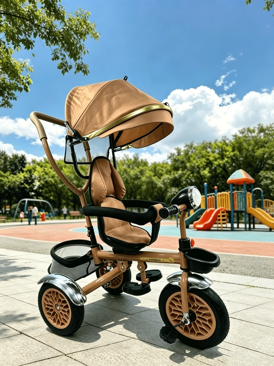 Детский велосипед-коляска 360°, 1–6 лет, музыка и свет, до 50 кг