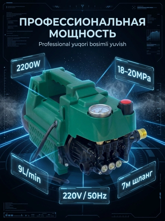Автомойка высокого давления 2200Вт, автомойка