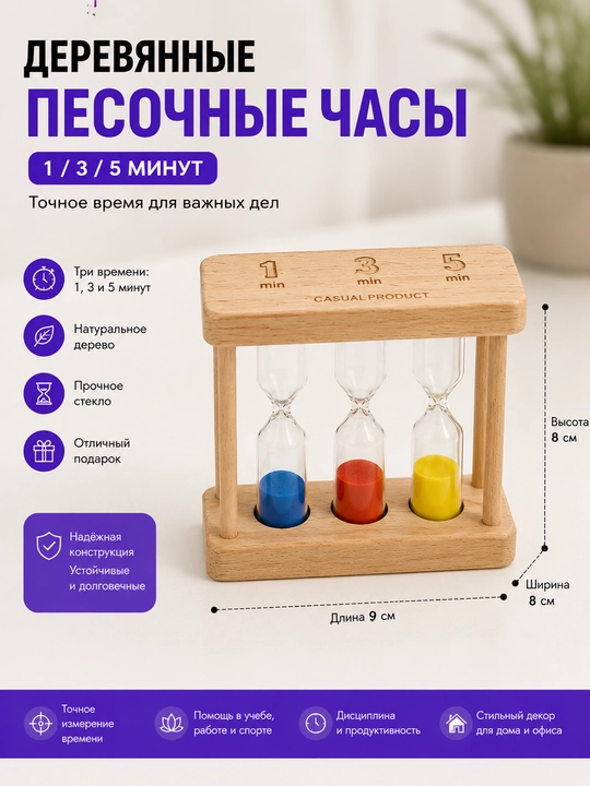 Деревянные песочные часы - 