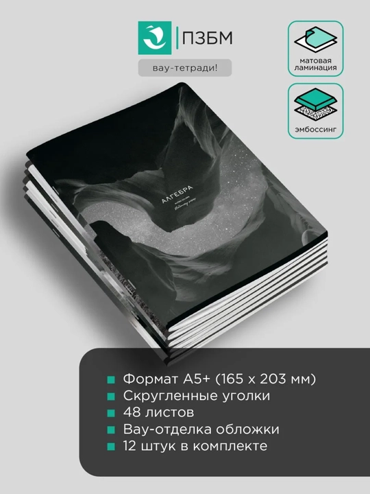 Комплект предметных тетрадей A5, 48 л, в клетку и линию,10-12 шт, со справочной информацией