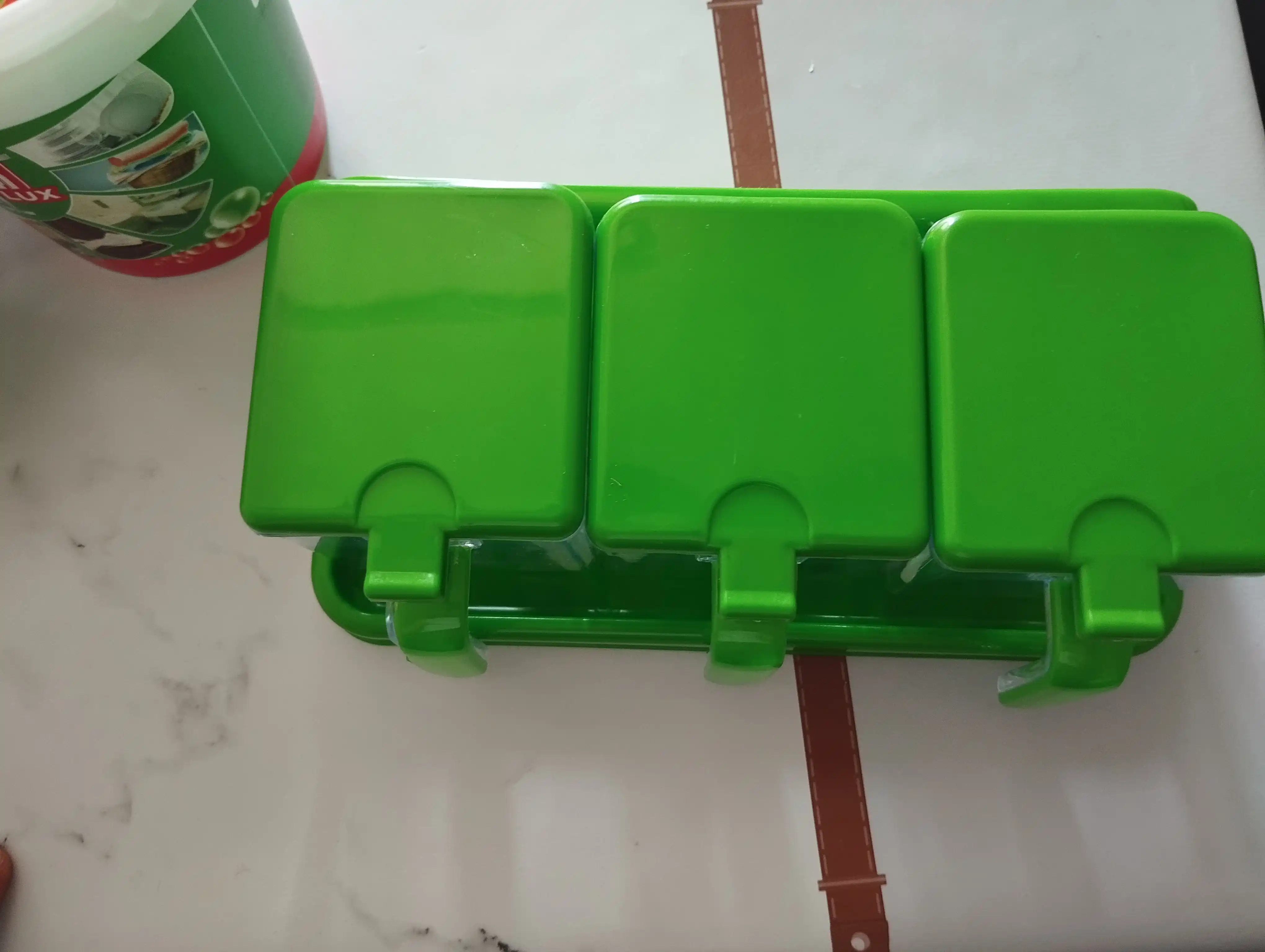 Органайзер для специй, 3 в 1, с ложками и крышками, пластиковый, на подставке