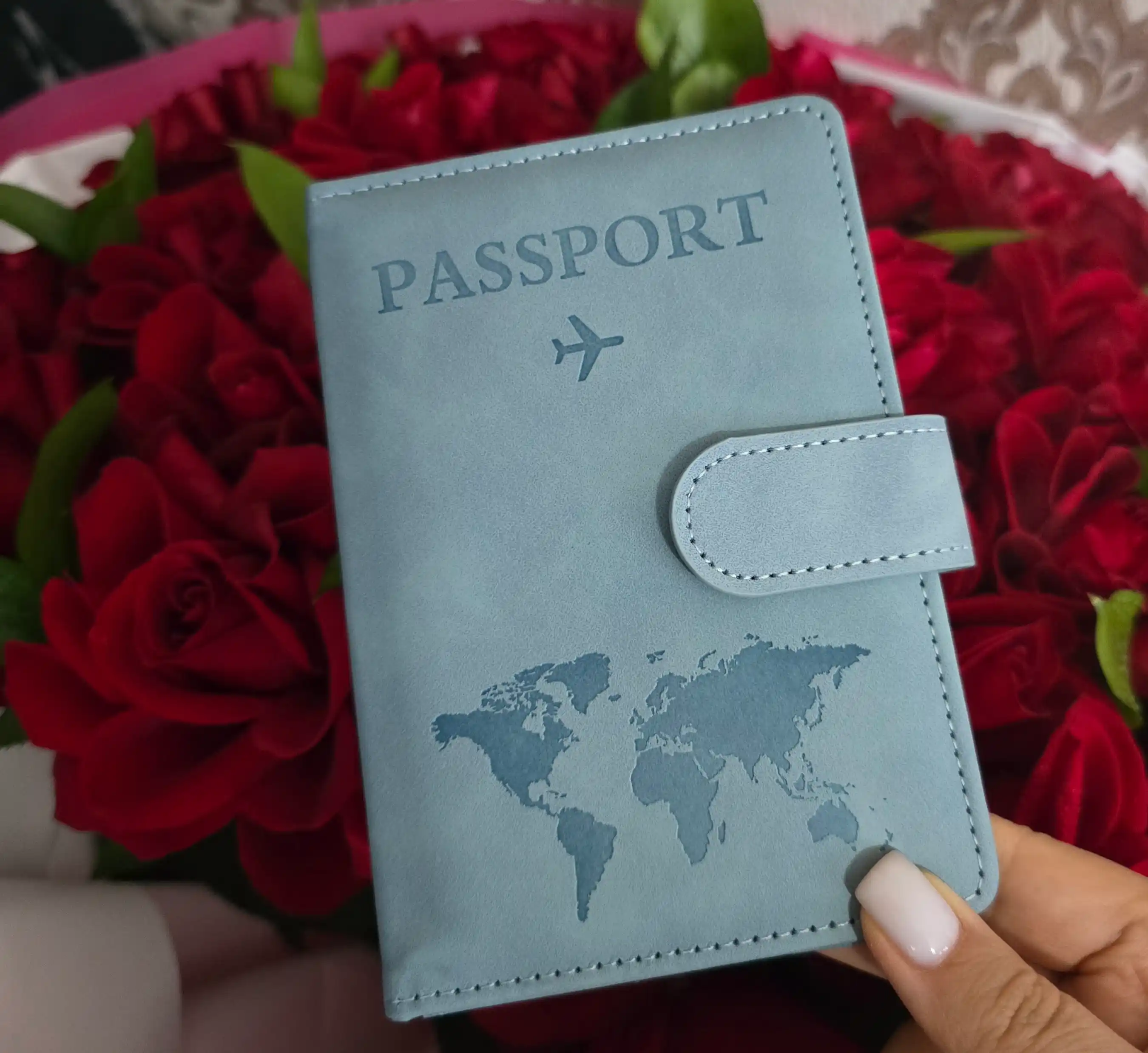 Обложка для паспорта Travel из эко-кожи, с застёжкой, 9 карманов