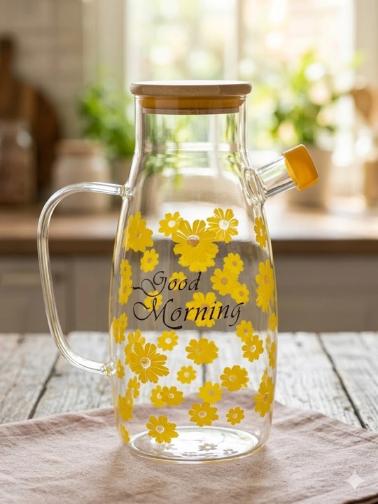 Shisha grafin "Good Morning", bambuk qopqoqli, 1300 ml