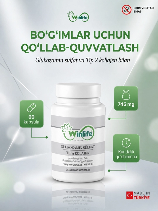 Winlife Glukozamın Sulfat Tıp 2 Kollagen