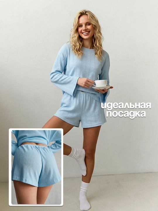 Ayollar uchun shortikli pijamalar, uy kiyimlari
