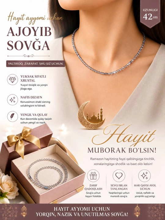 Crystal Necklace – nafis va zamonaviy ayollar taqinchog'i