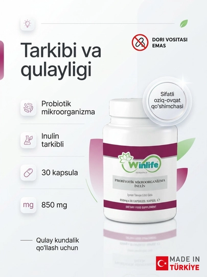 Пробиотик инулин Winlife