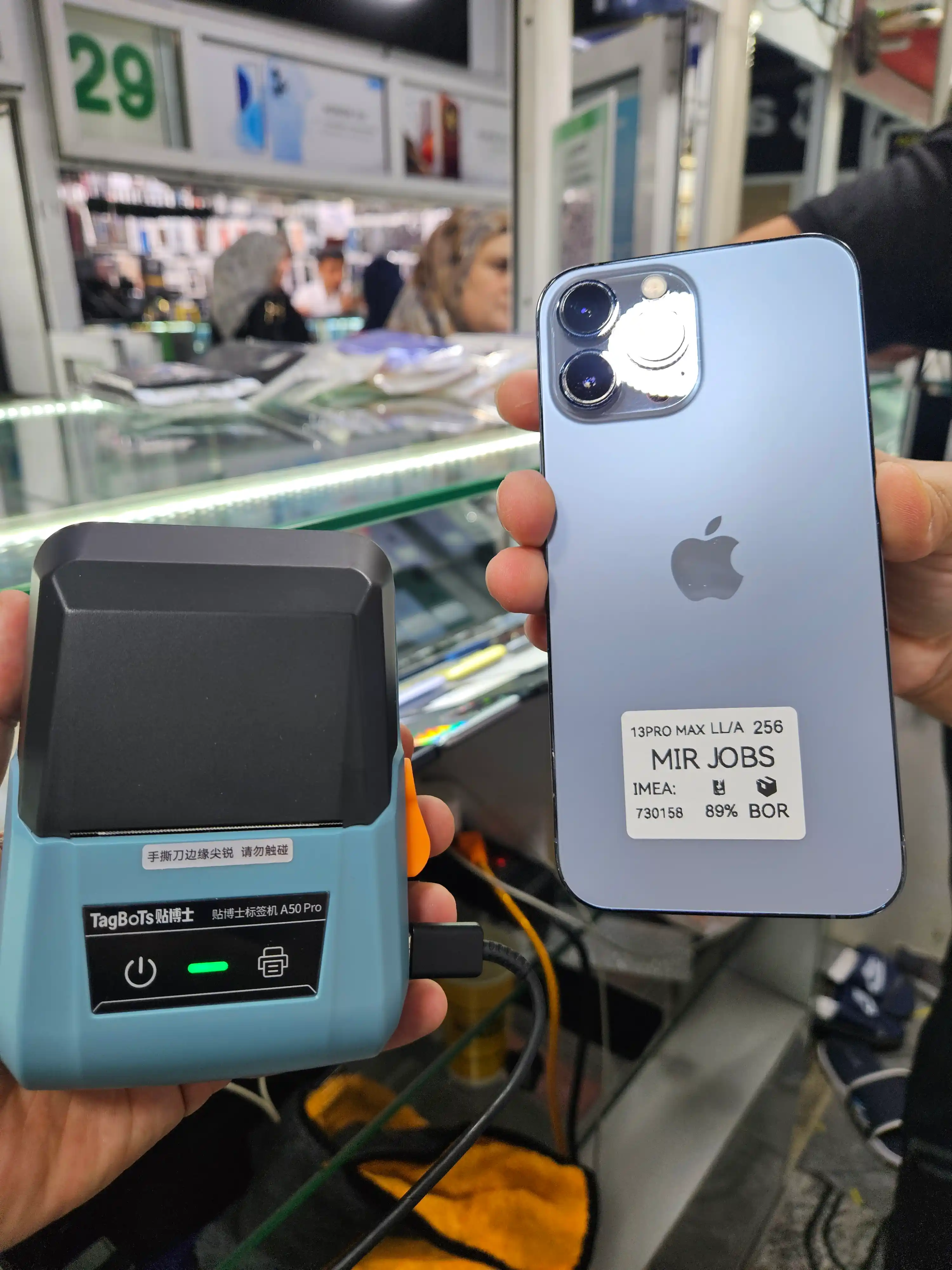 Термопринтер этикеток и квитанций TAGBOTS A50 PRO  мини-термопринтер этикеток портативный
