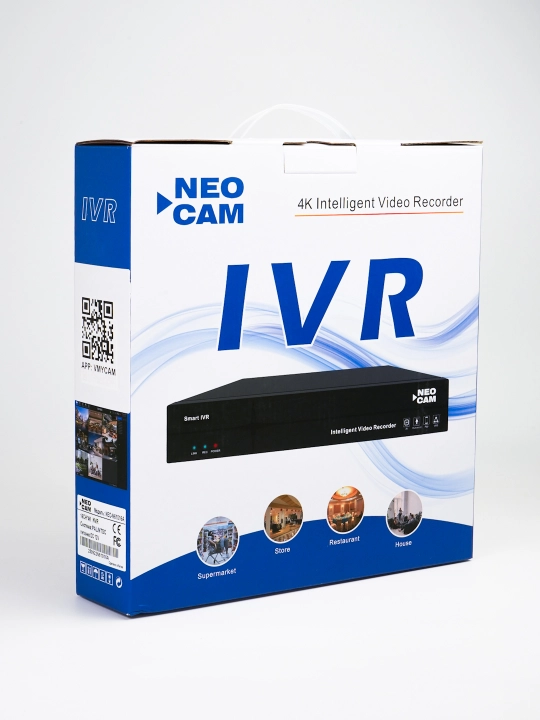 NEOCAM 750-4D-P videokuzatuv to‘plami 4 ta kamera, 2K/4MP, PoE, NVR, HDD 500GB
