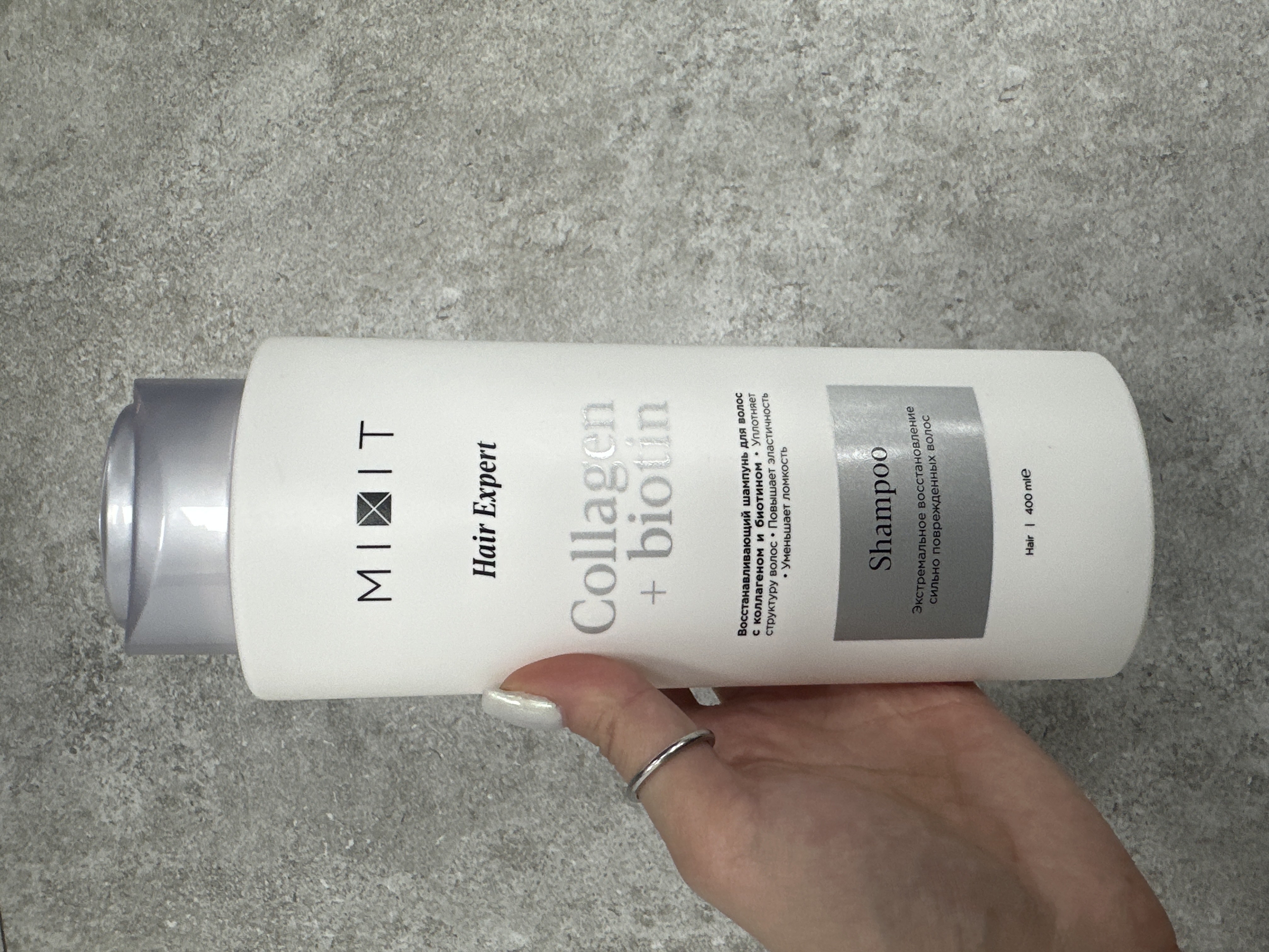 MIXIT soch uchun tiklovchi shampun, kollagen va biotin bilan, 400 ml