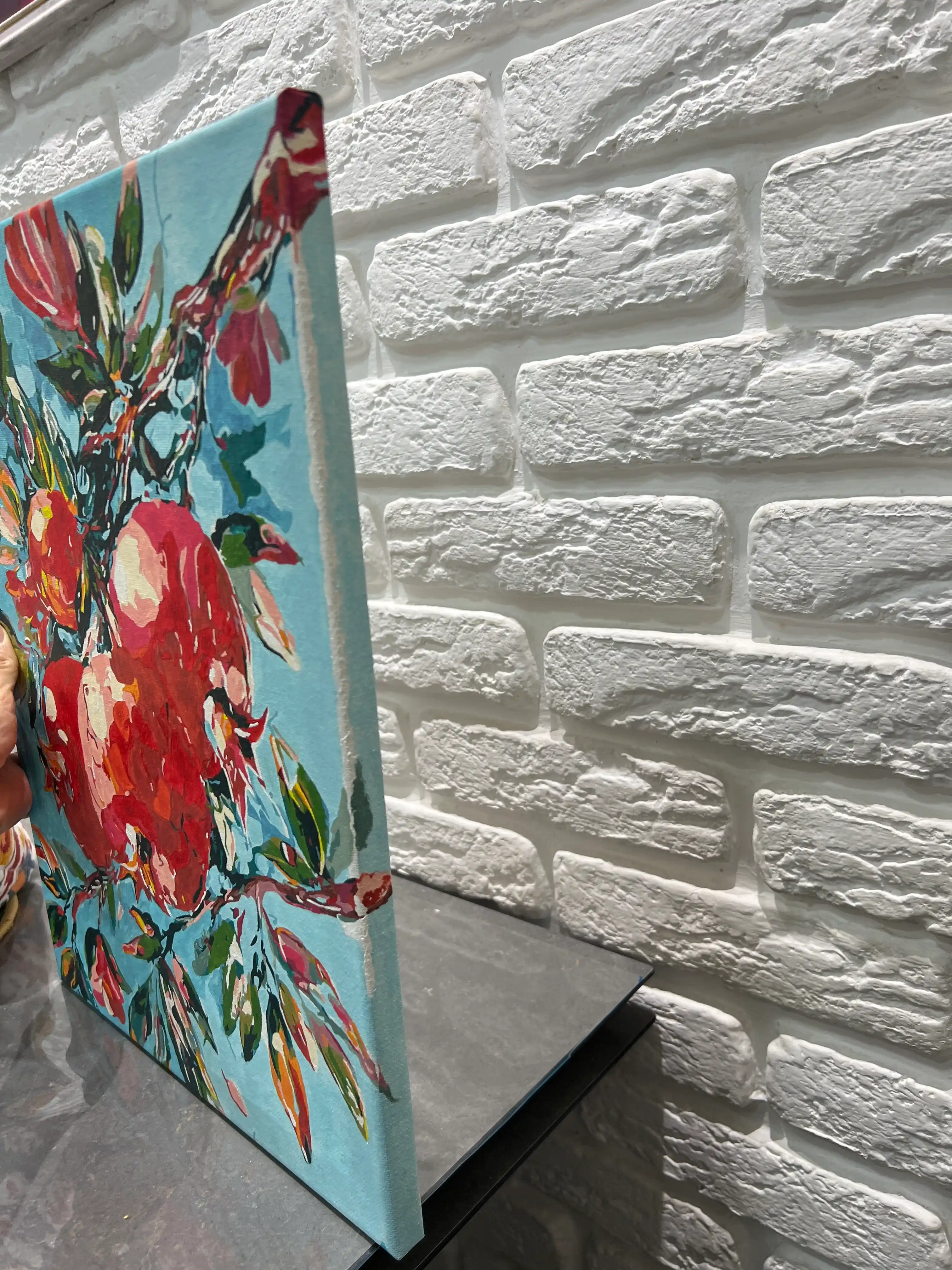 Raqamlar bo'yicha rasm Skystore Gullar, asosli ramkaga tortilgan, 30x40 sm