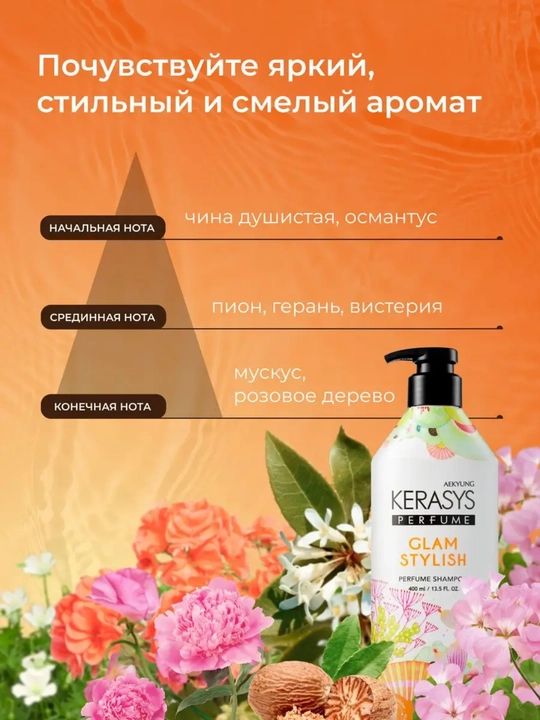 Shampun ayollar uchun hushboy iforli barcha turdagi sochlar uchun Kerasys 400 ml Koreya