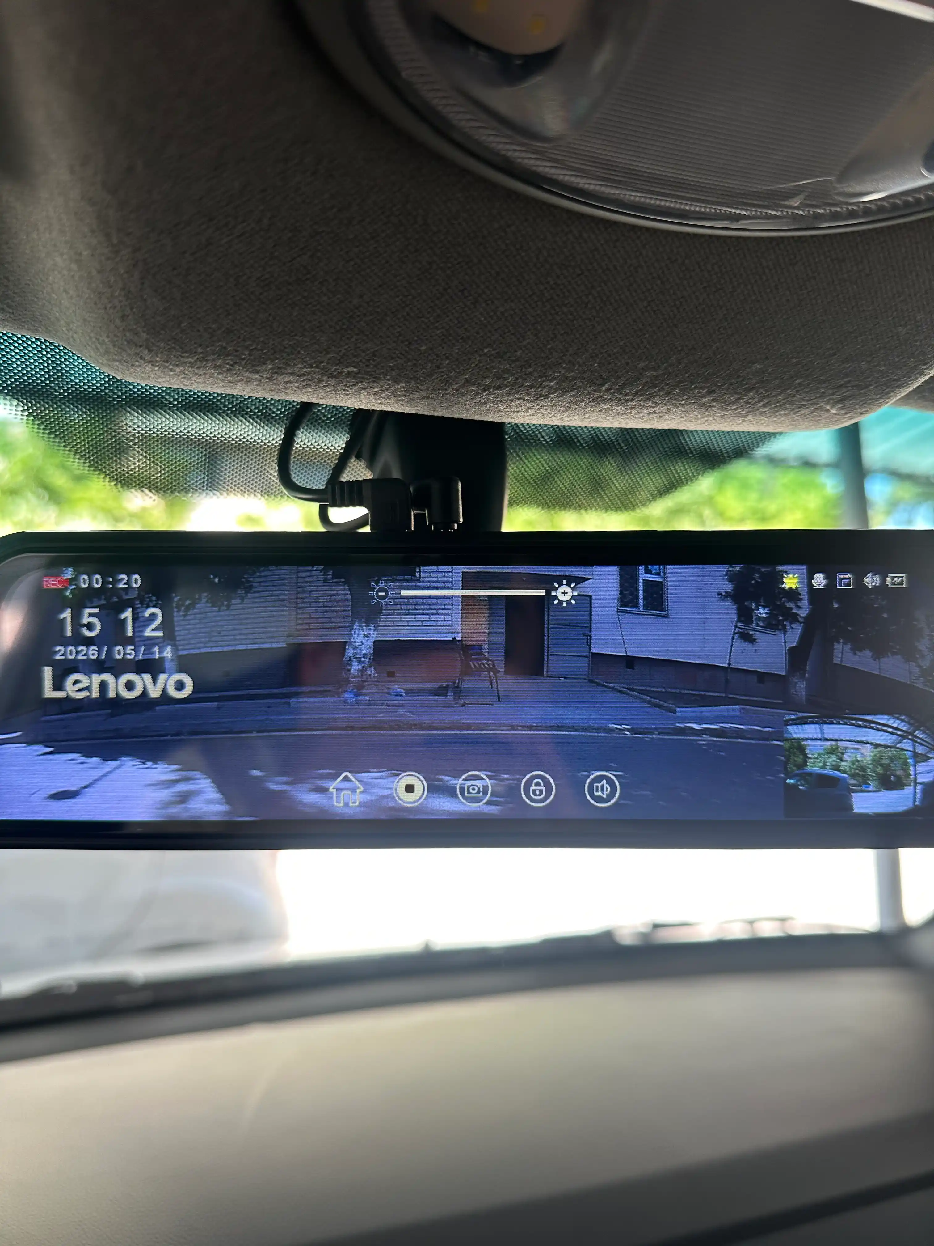 Avtomobil video yozuvchisi oynali Lenovo HR17, Full HD, 9.66", tungi suratga olish