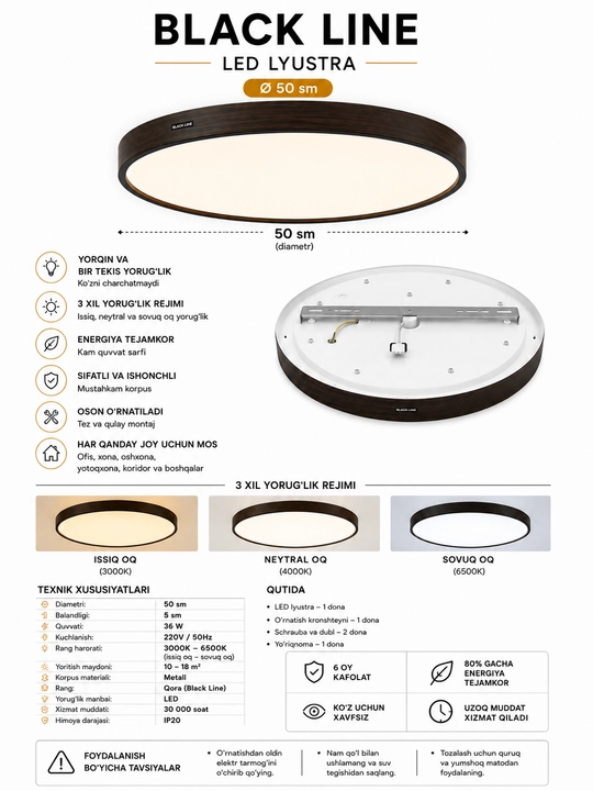 MOON LIGHT современная круглая LED люстра - 