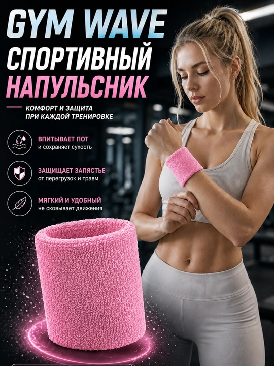 Спортивный напульсник, напульсник для фитнеса, впитывающий пот напульсник - 