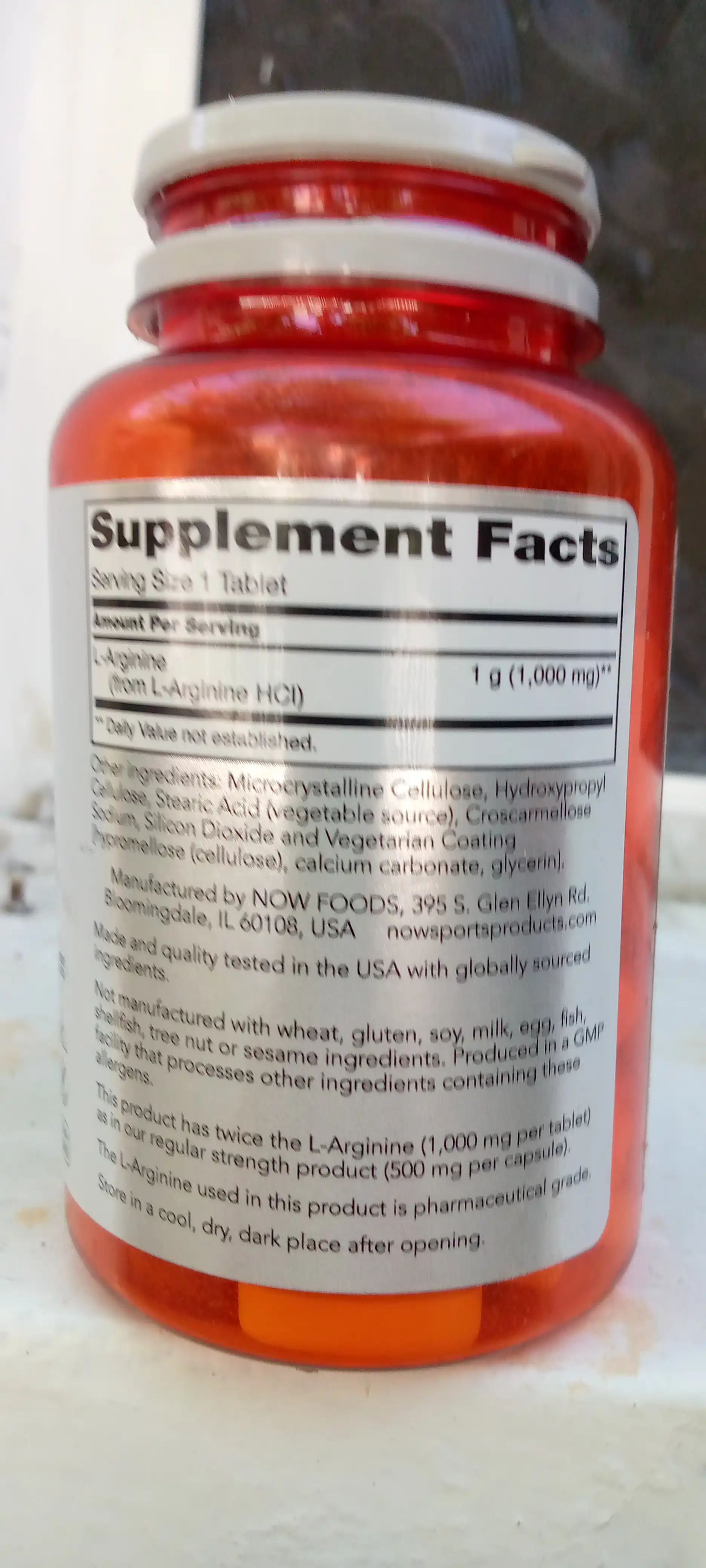 Now Foods, L-Arginin, 500 мг и 1000 мг, Халяль