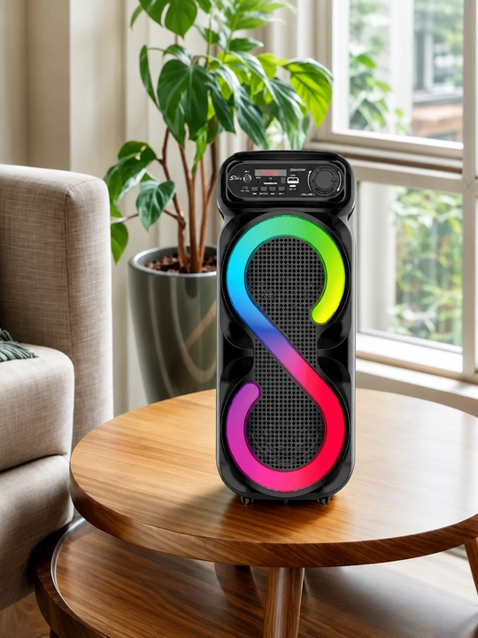 , караоке, с RGB подсветкой, с микрофоном и пультом