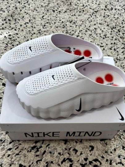 Мужские и женские шлепанцы NIKE MIND 001, массажные кроссовки улучшают кровообращение — ALISTAR-ALIE153-БЕЛЫЙ-41