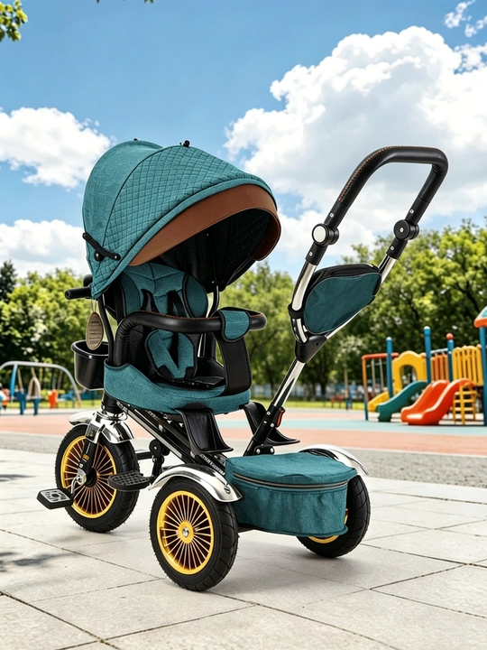 Детский велосипед-коляска 360°, 1–6 лет, музыка и свет, до 50 кг
