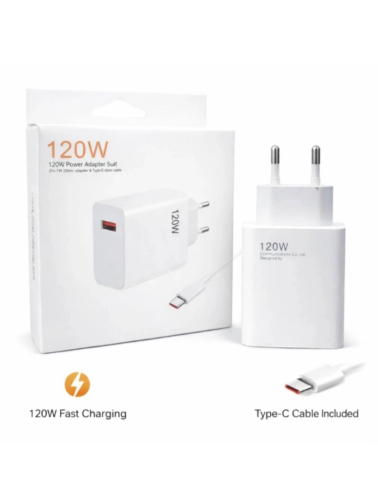 Редми Быстрая зарядка 120W, 67W,  USB Type-C, сетевое зарядное устройство для Android