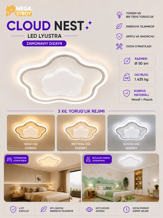 Cloud Nest lyustrasi - 