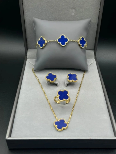 Украшения Van Cleef для девочек и женщин – современные, красивые, с цветочными — 1984083-BUJTERYA54-СИНИЙ