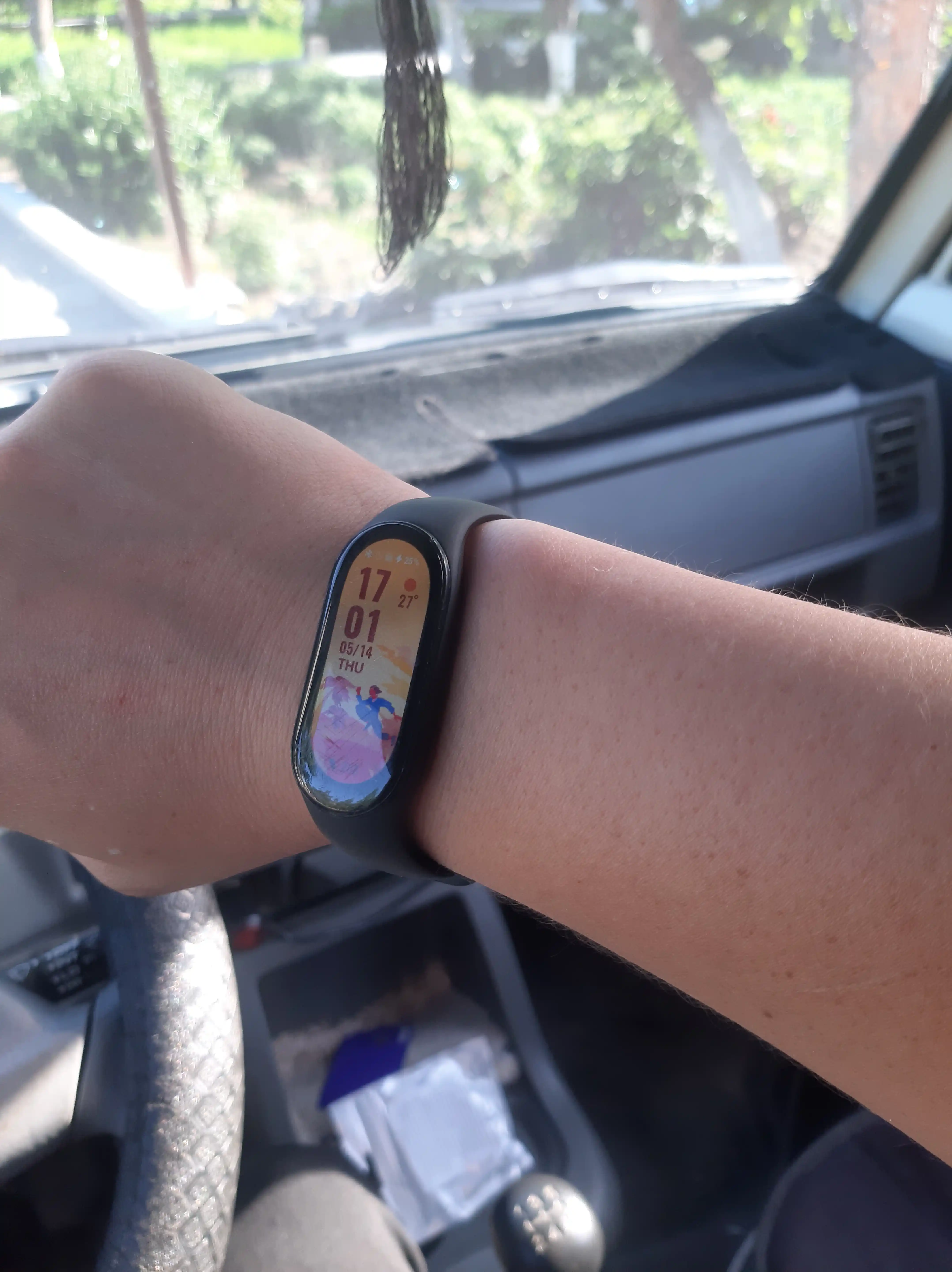 Xiaomi Mi Band 5, 6, 7 uchun silikon tasma