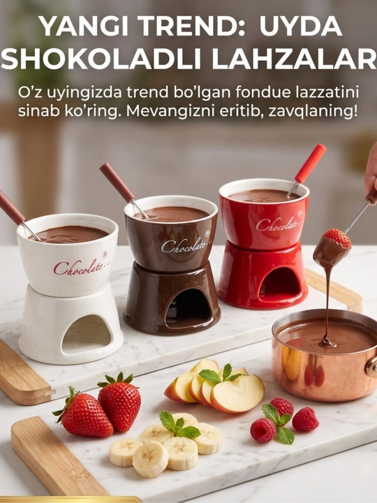 Mini-fondu to'plami "Shirin oqshomlar", 3 xil rangda - 