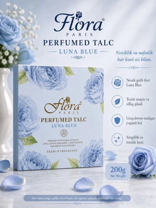 Ayollar va qizlar uchun talk, 200 g - 