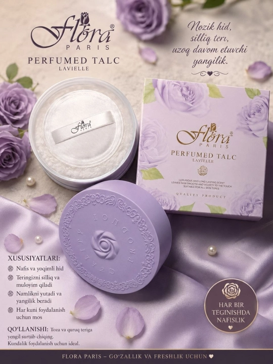 Ayollar va qizlar uchun talk, 200 g - 