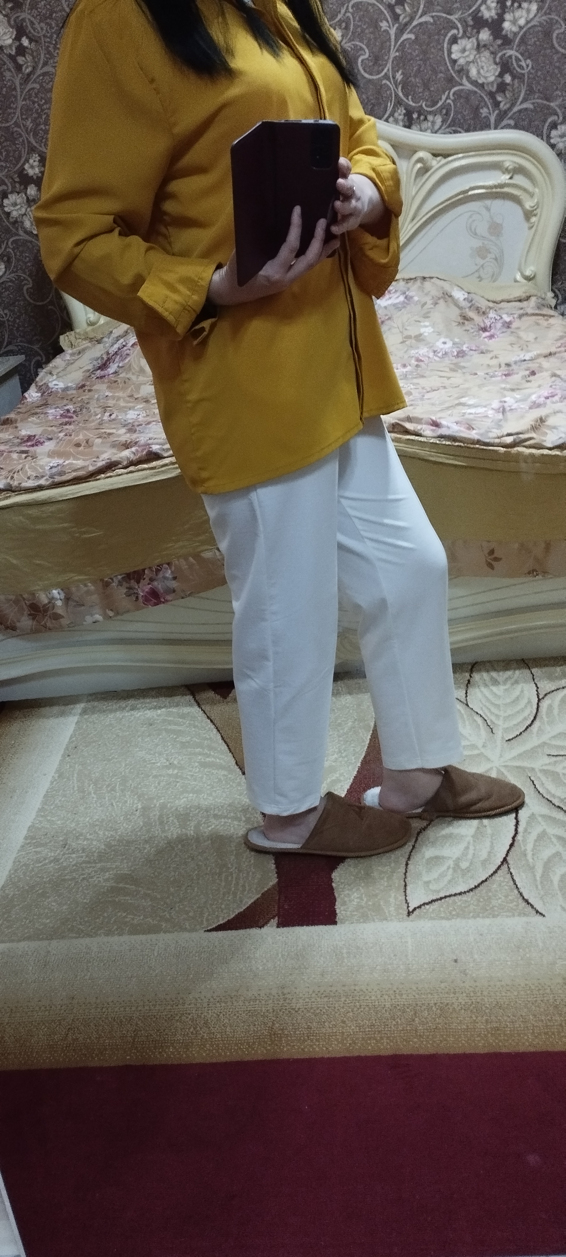 Ayollar uchun klassik qisqa banan shimlar, 7/8 uzunlik, elastik tasma bilan