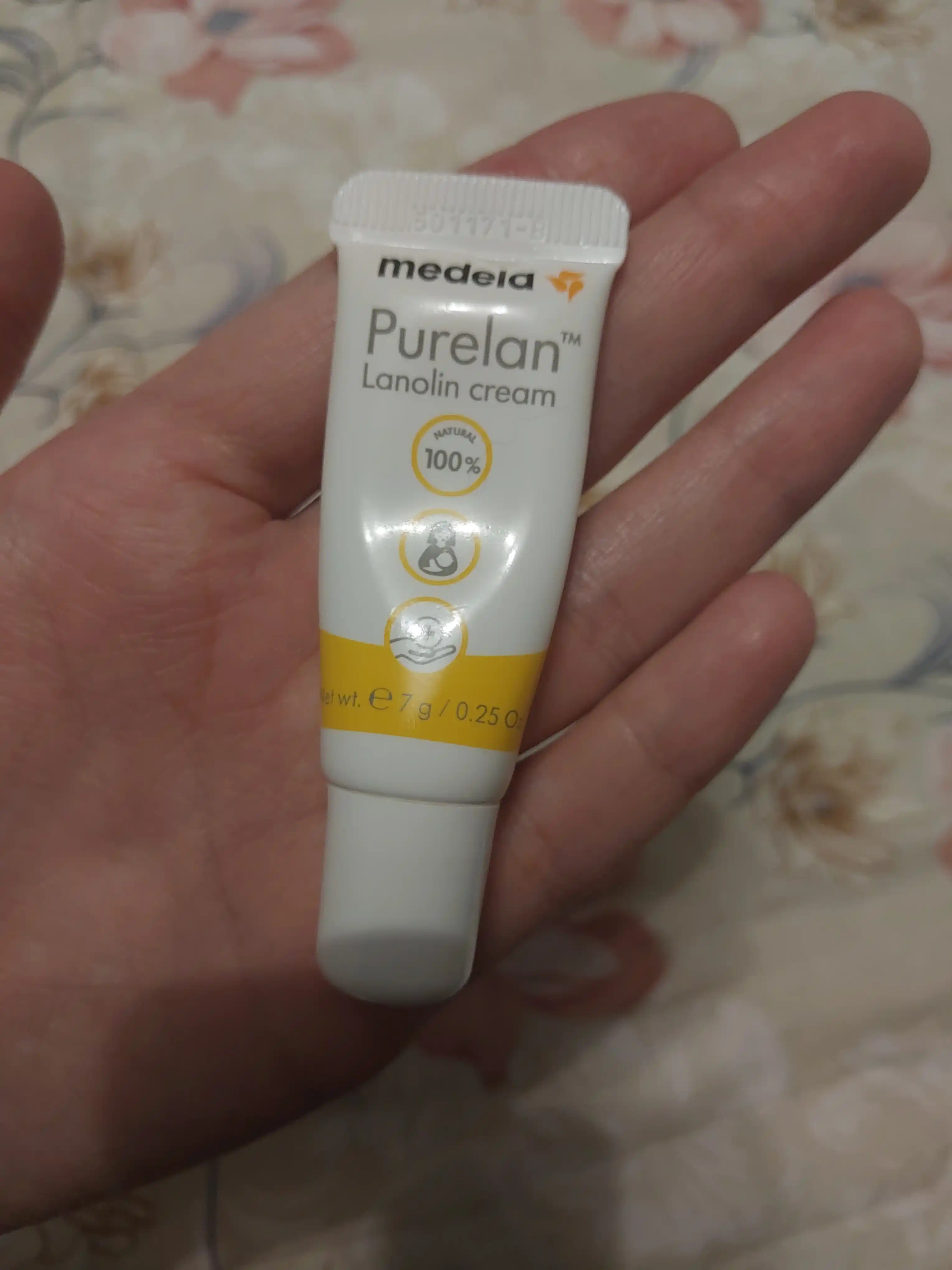 Ланолиновый крем для сухой кожи, Medela Purelan Natural, 7 г, маленький тюбик