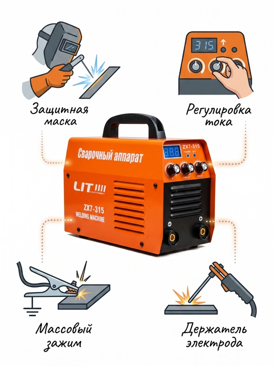 LIT ARC-250 payvandlash aparati, MMA 250A, svarka uchun