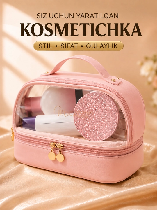 Yuqori sifatli kosmetika katta hajmli organayzer