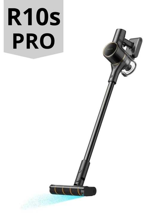 Беспроводной вертикальный пылесос Dreame R10S Pro, CelesTect LED, 150 АВт, 90 мин, чёрный
