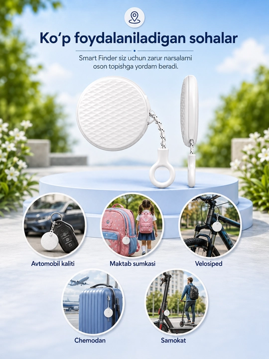 Умный Bluetooth-трекер Smart Finder F26 для ключей, сумки и багажа